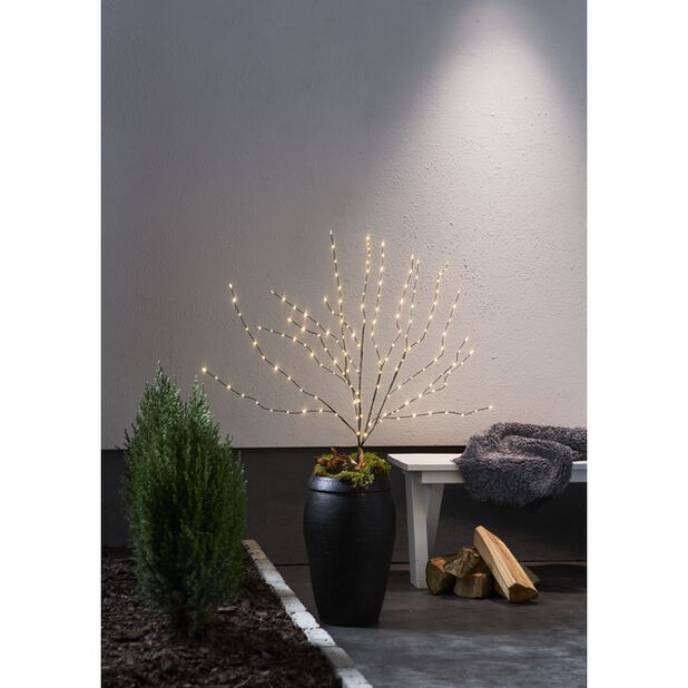 Dekorationsträd med LED-lampor, Svart