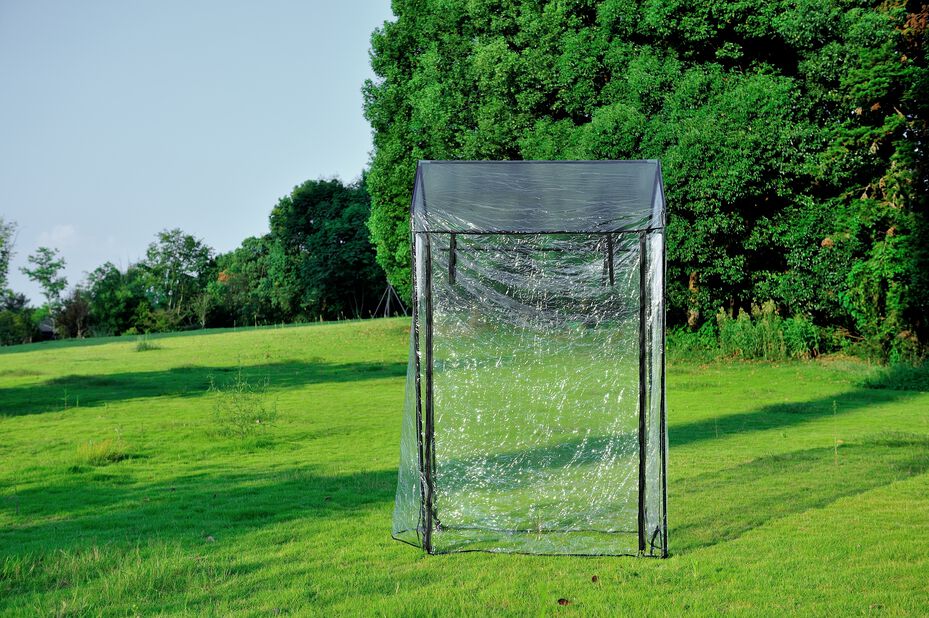 Växthus till pallkrage, Längd 120 cm, Transparent