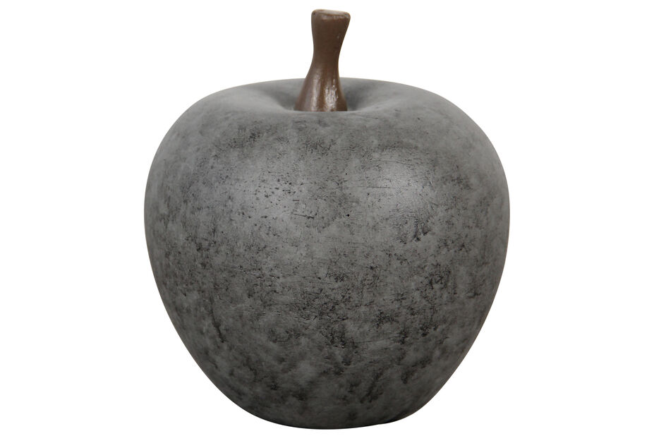 Dekorationsäpple, Höjd 17 cm, Grå