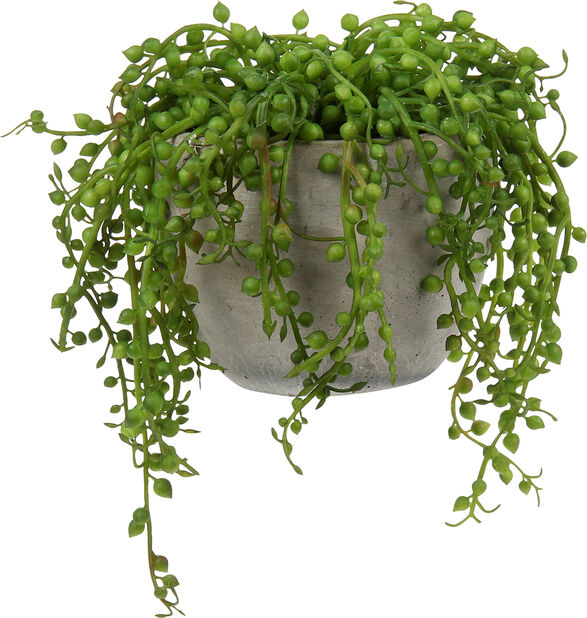 Grön konstgjord växt i kruka, Höjd 18 cm, Grön